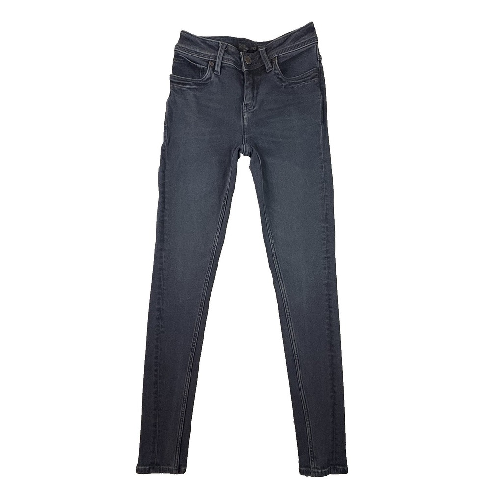 prAna Womens 0/25 (25x29) Blue Stretch Cordura Denim Organic Cotton Skinny Jeans